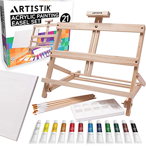 Artistik Staffelei Acryl Set Tischplatte Schreibtisch Staffelei - Verstellbare Desktop Tisch Staffelei Handwerk Workstation Handwerk Kunst Malerei Halter Display von Artistik