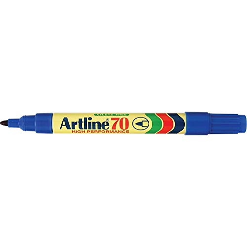 ARTLINE Marker "70", permanent dokumentenecht, konische Spitze, 1,5 mm, Blau, 3 Stück von Artline