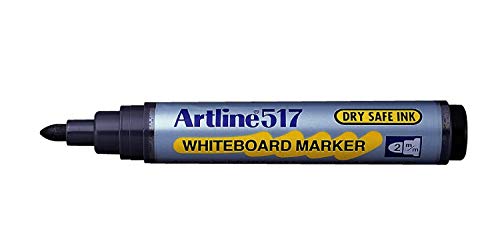 ARTLINE Marker"Dry Safe""517", trocken abwischbar, konische Spitze, 2 mm, Schwarz, 6 Stück von Artline