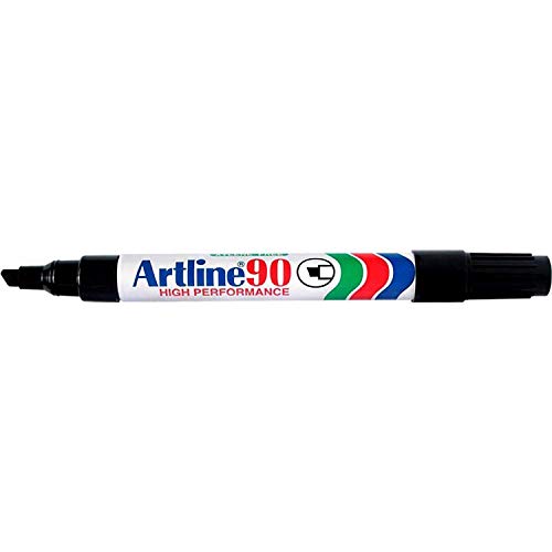 ARTLINE Permanentmarker "90", dokumentenecht, Keilspitze, 2 & 5 mm, Schwarz, 3 Stück von Artline