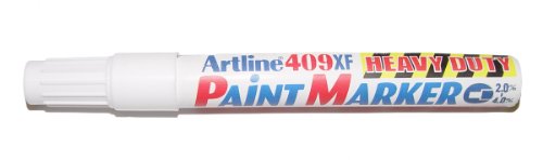 Artline 409 x F 2.0–4.0 mm Keilspitze Heavy Duty Paint Marker, Weiß (12 Stück) von Artline