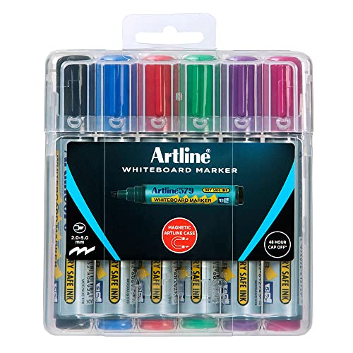 Artline 579 Whiteboard-Marker, sortiert, 6 Stück von Artline