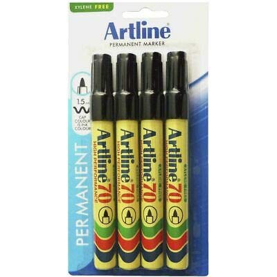 Artline 70 Permanentmarker, Schwarz, 4 Stück von Artline