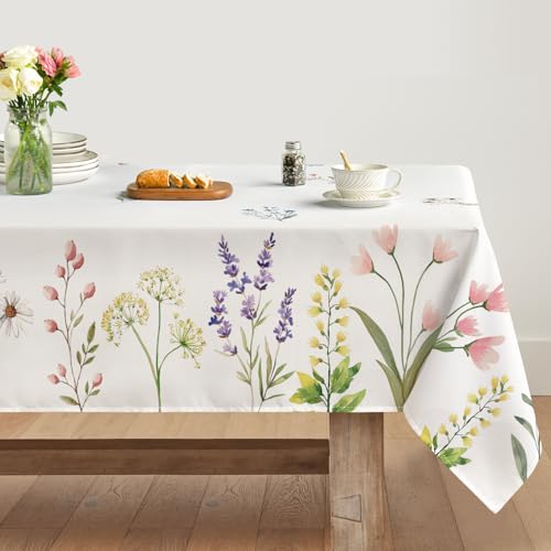 Artoid Mode Blumen Pflanzen Löwenzahn Frühling Tischdecke 140x110 cm, Saisonnal Sommer Fleckschutz Tischwäsche Küche Dekoration Party Dekor von Artoid Mode