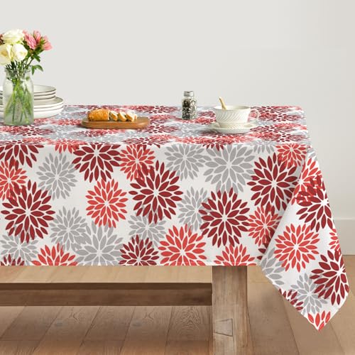 Artoid Mode Blumen Rot Dahlien Herbst Tischdecke 140x160 cm, Saisonnal Fall Fleckschutz Tischwäsche Küche Dekoration Urlaub Party Dekor Artoid Mode Blumen Rot Dahlien Herbst Tischdecke 140x160 cm, Saisonnal Fall Fleckschutz Tischwäsche Küche Dekoration Urlaub Party Dekor von Artoid Mode