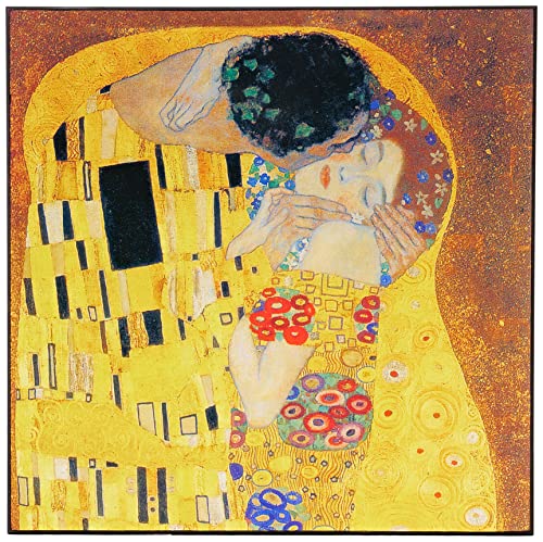 Artopweb TW22314 KLIMT Il Bacio Detail Decorative Panel, Wood MDF, Multicolour, 50x50 Cm von Artopweb