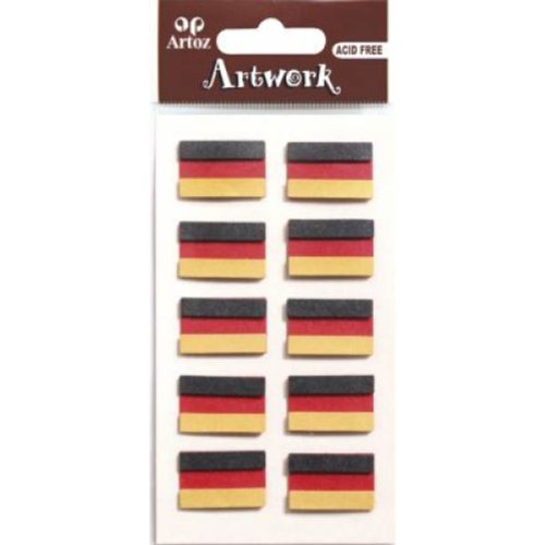 Artoz Artwork 3D Motiv-Sticker 185590-72,"Flagge - Fahne Deutschland, Handmade von Artoz Artwork