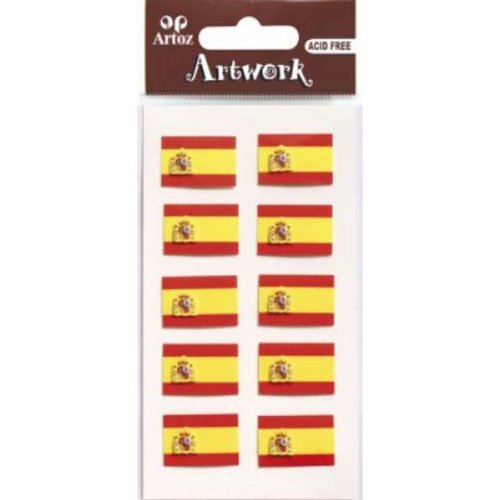 Artoz Artwork 3D Motiv-Sticker 185590-76,"Flagge - Fahne Spanien, Handmade von Artoz Artwork