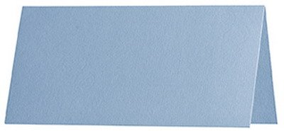 100 Stück - Artoz Serie 1001 premium Tischkarten, gerippt - 100 x 90 mm, hochwertig, pastellblau von Artoz Tischkarte