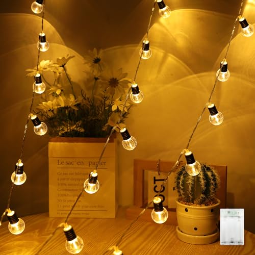 Artrastar lichterkette innen batterie 2.1 M 20LED kleine kugeln Warmweiß für Party Deko Balkon,Terrasse, Garten,Weihnachten, Hochzeit von Artrastar