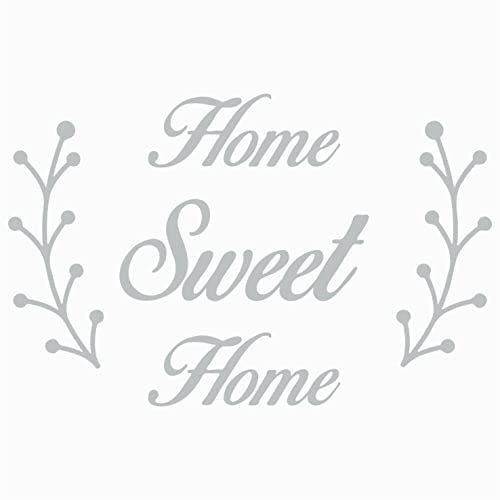 Artstickers Aufkleber Home Sweet Home Sweet Home Sweet Home (20 cm), Dekoration für Ihr Zuhause, wählen Sie die Sprache und Farbe (Silber, INGLÉS) von Artstickers