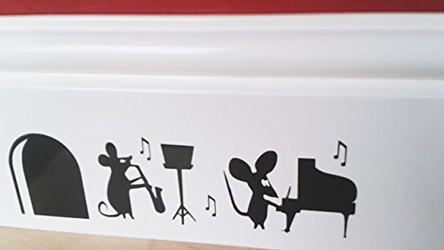 Mouse Hole " Party Time " Skirting Board Wall Art Sticker Vinyl Decal " 18cm x 5cm..UKSELLINGSUPPLIERS von Artstickers