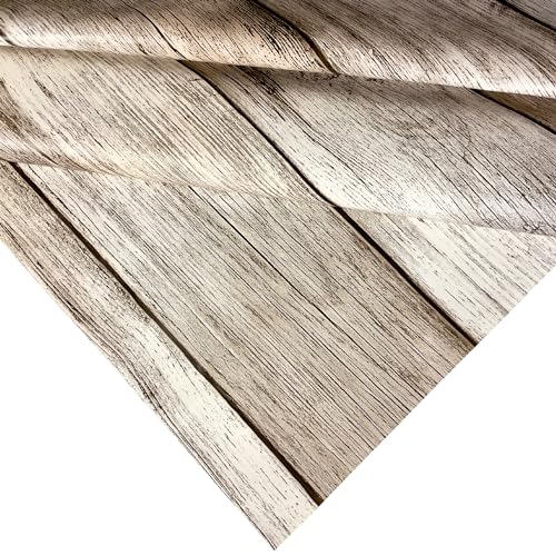 Artwelt Wachstuch Tischdecke Holz Gemustert Abwaschbar Wachstuchtischdecke Knitterfrei Tischtuch Folio Ideal für Küche Esszimmer Garten Outdoor Partys Besondere Anlässe (120X140cm, Grau) von Artwelt