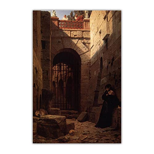 Berühmte Gemälde auf Leinwand Vasily Polenov "Caesar"s Fun"auf Leinwand druck.Wohnzimmer Dekor Bilder 40x60cm Rahmenlos von Artwork Grocery Store