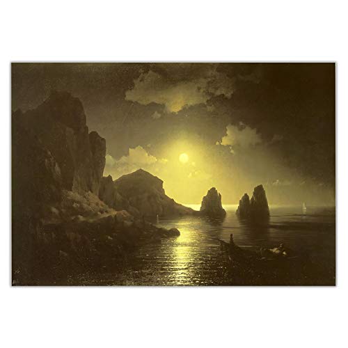 Berühmte Gemälde von Ivan Aivazovsky - "Sea View II". Wandbild auf Leinwand für Wohnzimmer, Schlafzimmer, Dekoration, 70 x 98 cm (27,6 x 38,6 Zoll), rahmenlos von Artwork Grocery Store