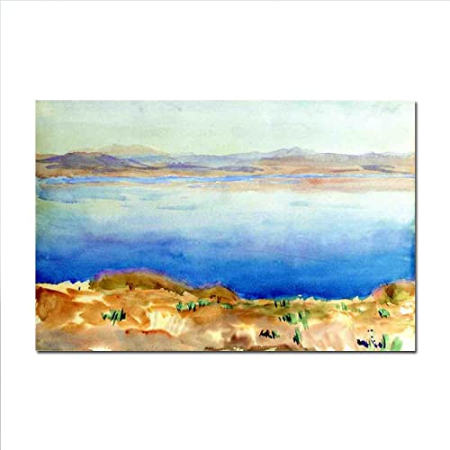 Berühmte Gemälde von John Singer Sargent – ​​„Der See von Tiberias“. Wandbild auf Leinwand für Wohnzimmer, Schlafzimmer, Dekoration, 70 x 112 cm (27,5 x 44 Zoll), rahmenlos von Artwork Grocery Store