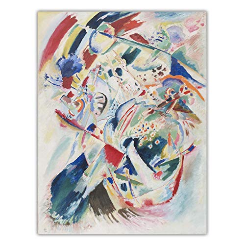 Berühmte Gemälde von Kandinsky - "Panel for Edwin R.Campbell No.4". Leinwand Wandkunst Bild für Wohnzimmer Schlafzimmer Dekoration 60x84cm(23.7x33in) Rahmenlos von Artwork Grocery Store