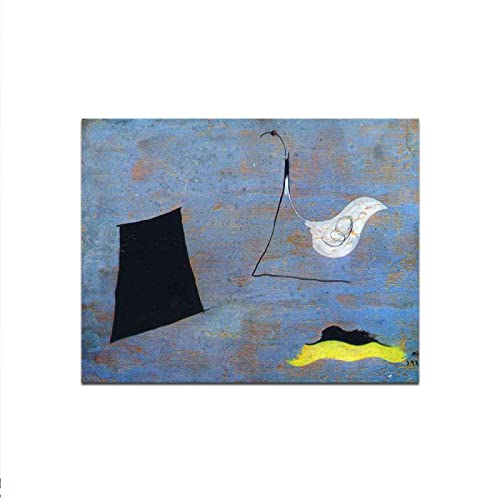 Joan Miró Berühmte Gemälde - "Komposition". Wandbild auf Leinwand für Wohnzimmer, Schlafzimmer, Dekoration, 30x39 cm (11,8x15,4in), rahmenlos von Artwork Grocery Store