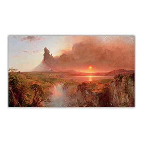 Leinwand Wandkunst Frederic Edwin Church"Cotopaxi" Druck auf Leinwand-Kunstdruck auf Leinwand-Reproduktion berühmter Gemälde 30x54cm Rahmenlos von Artwork Grocery Store