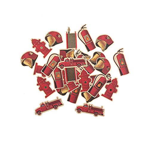 Artyfetes 100 Konfetti Feuerwehrkarton, 2,5 – 4,5 cm, Rot von Artyfetes