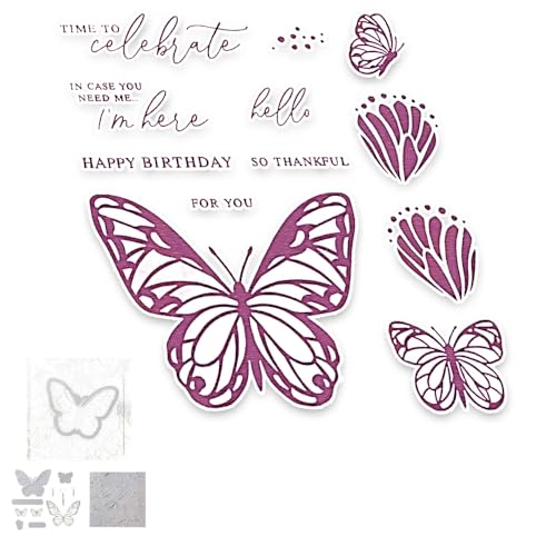 2025 Neue Weihnachten Tiere und Blumen Metall Schneiden Sterben Und Stempel Set, Für DIY Kunst Geburtstage Scrapbooking Handwerk Supplies Stamping Fotoalbum (M0857-stempel und Stanzformen Set) von Aruieys