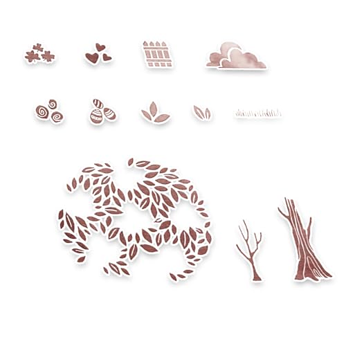 2025 Neue Weihnachten Tiere und Blumen Metall Schneiden Sterben Und Stempel Set, Für DIY Kunst Geburtstage Scrapbooking Handwerk Supplies Stamping Fotoalbum (M0866-stempel und Stanzformen Set) von Aruieys