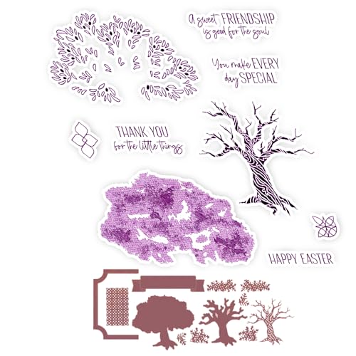 2025 Neue Weihnachten Tiere und Blumen Metall Schneiden Sterben Und Stempel Set, Für DIY Kunst Geburtstage Scrapbooking Handwerk Supplies Stamping Fotoalbum (M0882-stempel und Stanzformen Set) von Aruieys