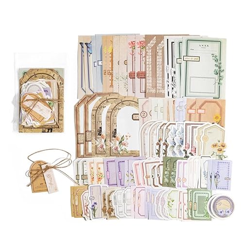 50 Muster Vintage Post Office Serie Vintage Pflanzen Schmetterlinge Dekoratives Papier Scrapbook Journaling Supplies für die Herstellung von Junk Magazine Dekor Kennzeichnung Album (T67, 15cmx16cm) von Aruieys