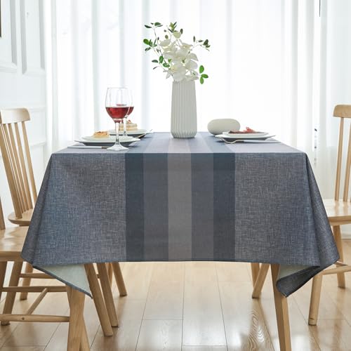 Anthrazit Tischdecke Abwaschbar 140x200 Leinen Optik Tischdecken Grau Rechteckig Vintage Tischtuch Herbst Tablecloth Fleckschutz Gartentischdecke für Bierbank Garten Balkon Camping Hochzeit von Arwllzz