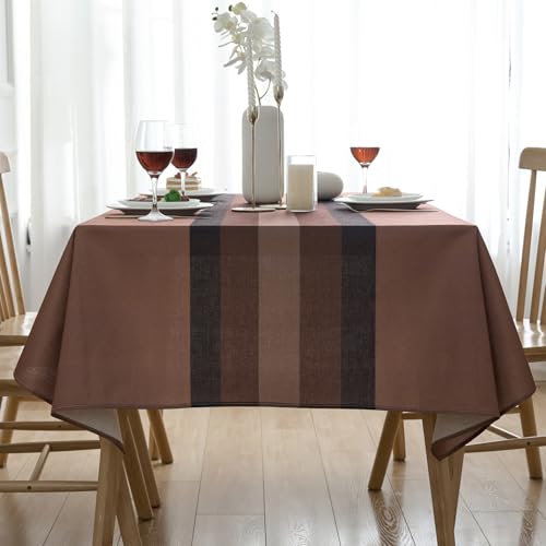 Ovale Tischdecke Outdoor Abwaschbar 200x140 Orange Tischdecken Leinen Rechteckig für Party Tischtuch Wasserabweisend Dauerhaft Kratzfest Table Cloth für Wohnzimmer, Esszimmer, Balkon, Garten von Arwllzz