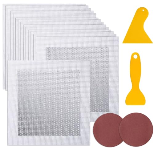 Asaisimg 19-teiliges Trockenbau-Reparaturset, selbstklebender Wandgitter-Reparaturflicken mit Schaber und Schleifpapier, Trockenbau-Patch-Reparaturset, Trockenbau-Patch für Decke Asaisimg 19-teiliges Trockenbau-Reparaturset, selbstklebender Wandgitter-Reparaturflicken mit Schaber und Schleifpapier, Trockenbau-Patch-Reparaturset, Trockenbau-Patch für Decke von Asaisimg