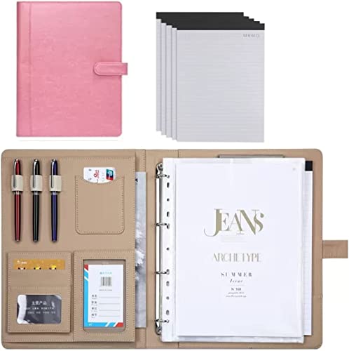 Asfgchh A4 Konferenzmappe A4 PU Leder Padfolio Professionelle Portfolio Mit Herausnehmbarem Binder Klemmbrett Binder Organizer Für Business Organizer Interview Und Meeting von Asfgchh