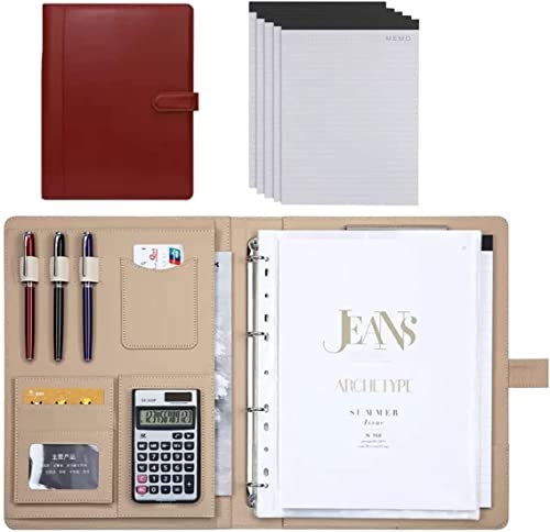 Asfgchh A4 Konferenzmappe A4 PU Leder Padfolio Professionelle Portfolio Mit Herausnehmbarem Binder Klemmbrett Binder Organizer Für Business Organizer Interview Und Meeting von Asfgchh