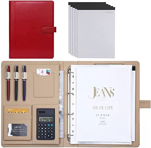 Asfgchh A4 Konferenzmappe A4 PU Leder Padfolio Professionelle Portfolio Mit Herausnehmbarem Binder Klemmbrett Binder Organizer Für Business Organizer Interview Und Meeting von Asfgchh