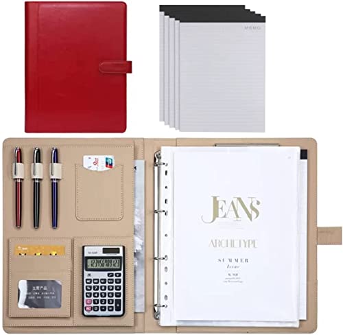 Asfgchh A4 Konferenzmappe A4 PU Leder Padfolio Professionelle Portfolio Mit Herausnehmbarem Binder Klemmbrett Binder Organizer Für Business Organizer Interview Und Meeting von Asfgchh