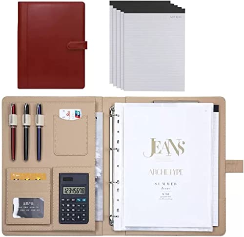 Asfgchh A4 Konferenzmappe A4 PU Leder Padfolio Professionelle Portfolio Mit Herausnehmbarem Binder Klemmbrett Binder Organizer Für Business Organizer Interview Und Meeting von Asfgchh