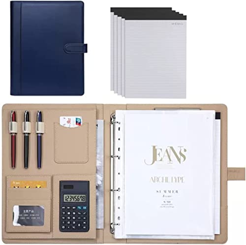 Asfgchh A4 Konferenzmappe A4 PU Leder Padfolio Professionelle Portfolio Mit Herausnehmbarem Binder Klemmbrett Binder Organizer Für Business Organizer Interview Und Meeting von Asfgchh