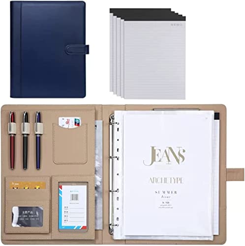 Asfgchh A4 Konferenzmappe A4 PU Leder Padfolio Professionelle Portfolio Mit Herausnehmbarem Binder Klemmbrett Binder Organizer Für Business Organizer Interview Und Meeting von Asfgchh