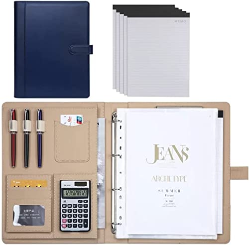 Asfgchh A4 Konferenzmappe A4 PU Leder Padfolio Professionelle Portfolio Mit Herausnehmbarem Binder Klemmbrett Binder Organizer Für Business Organizer Interview Und Meeting von Asfgchh