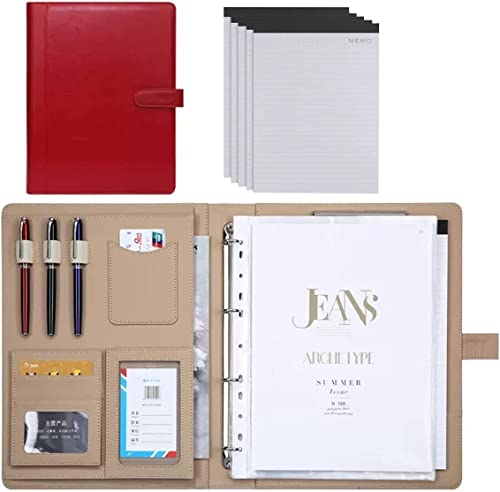 Asfgchh A4 Konferenzmappe A4 PU Leder Padfolio Professionelle Portfolio Mit Herausnehmbarem Binder Klemmbrett Binder Organizer Für Business Organizer Interview Und Meeting von Asfgchh