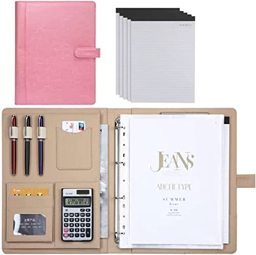 Asfgchh A4 Konferenzmappe A4 PU Leder Padfolio Professionelle Portfolio Mit Herausnehmbarem Binder Klemmbrett Binder Organizer Für Business Organizer Interview Und Meeting von Asfgchh