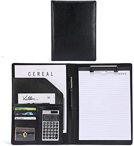 Asfgchh A4 Konferenzmappe Padfolio Portfolio PU Leder Dokument Arbeit Schreiben Ordner A4 Klemmbrett Ordner Für Legal Pad Register Portfolio Organizer Folio von Asfgchh