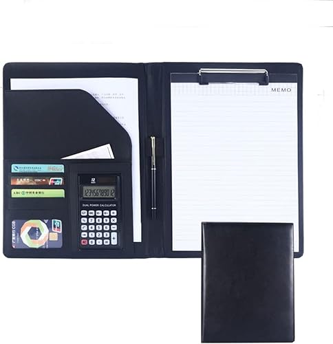 Asfgchh A4 Konferenzmappe Padfolio Schreibblock Dokument Folio Fall Business Kunstleder Tasche Portfolio Foldover Klemmbrett von Asfgchh