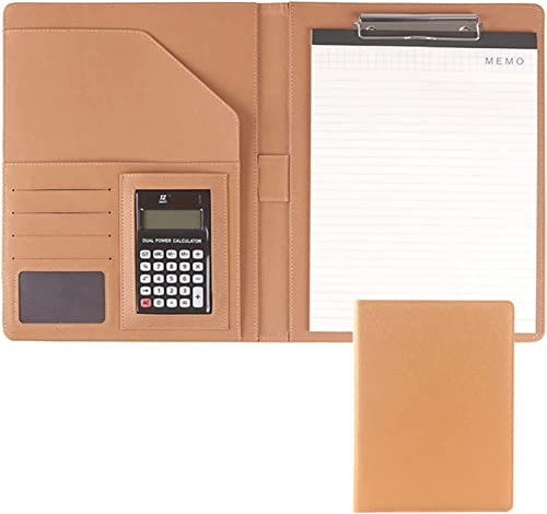 Asfgchh A4 Konferenzmappe Padfolio Zwischenablage klein für Schreibblock Kunstleder Ordner für Folio Notizblock Legal Business Notebook Organizer von Asfgchh