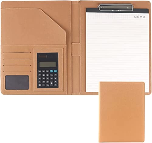 Asfgchh A4 Konferenzmappe Padfolio Zwischenablage klein für Schreibblock Kunstleder Ordner für Folio Notizblock Legal Business Notebook Organizer von Asfgchh