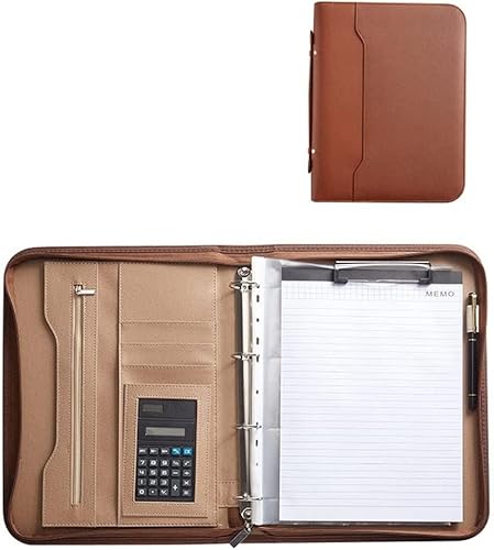 Asfgchh A4 Konferenzmappe Portfolio 4 Ringbuch Padfolio Binder Mit Reißverschluss Business Padfolio Organizer Notizblock Halter Portfolio Ordner von Asfgchh