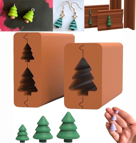 Weihnachtsbaum-Roller, Modelliermassen-Werkzeuge, DIY-Modelliermassen-Perlenroller für Ton, Kunstbedarf, Weihnachtsbaum-Modell, Weihnachtsbaum-Perlenroller für Weihnachts-DIY-Projekte (S+L) von Ashopfun