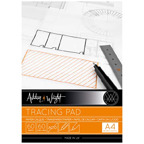 Ashton and Wright - A4 Transparentblock – 60 g/m² Papier – 60 Blatt AW-TP-A4 von Ashton and Wright