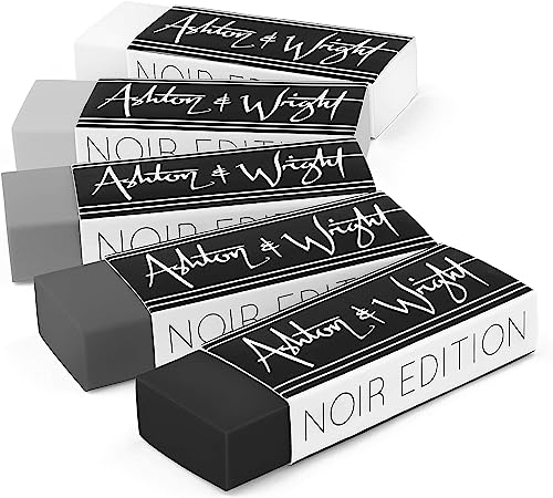 Ashton and Wright - Klassischer Radiergummi – latexfreier Kunststoffgummi (Grey Tones, Pack of 5) von Ashton and Wright