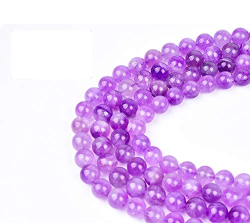 Asingeloo 6 mm natürliche violette klare Amethyst-Quarz-lose Perlen für die Schmuckherstellung, Heilkraft-Edelstein, 38,1 cm von Asingeloo